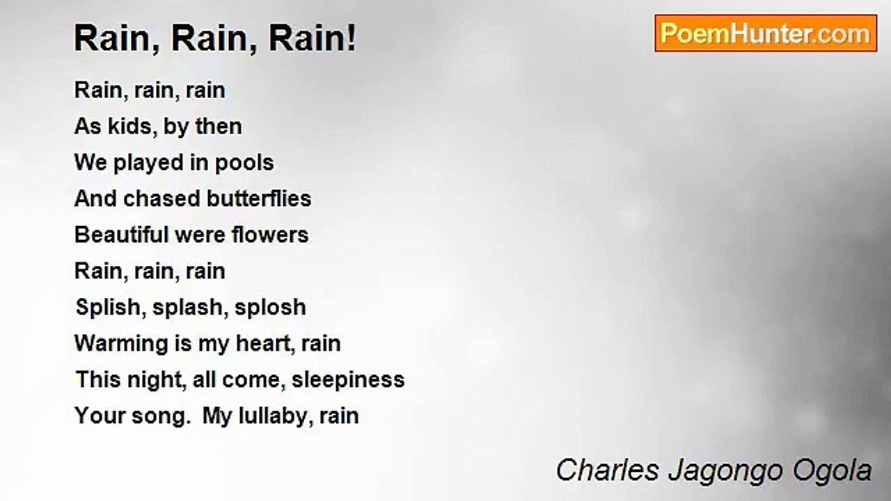 Charles Jagongo - Rain, Rain, Rain!