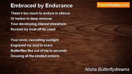 Nisha Butterflydreams - Embraced by Endurance