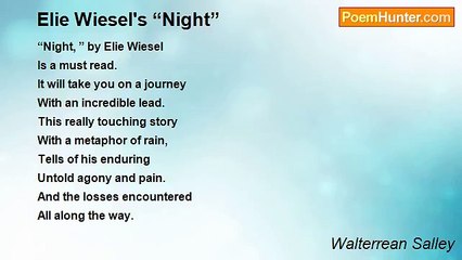 Walterrean Salley - Elie Wiesel's “Night”