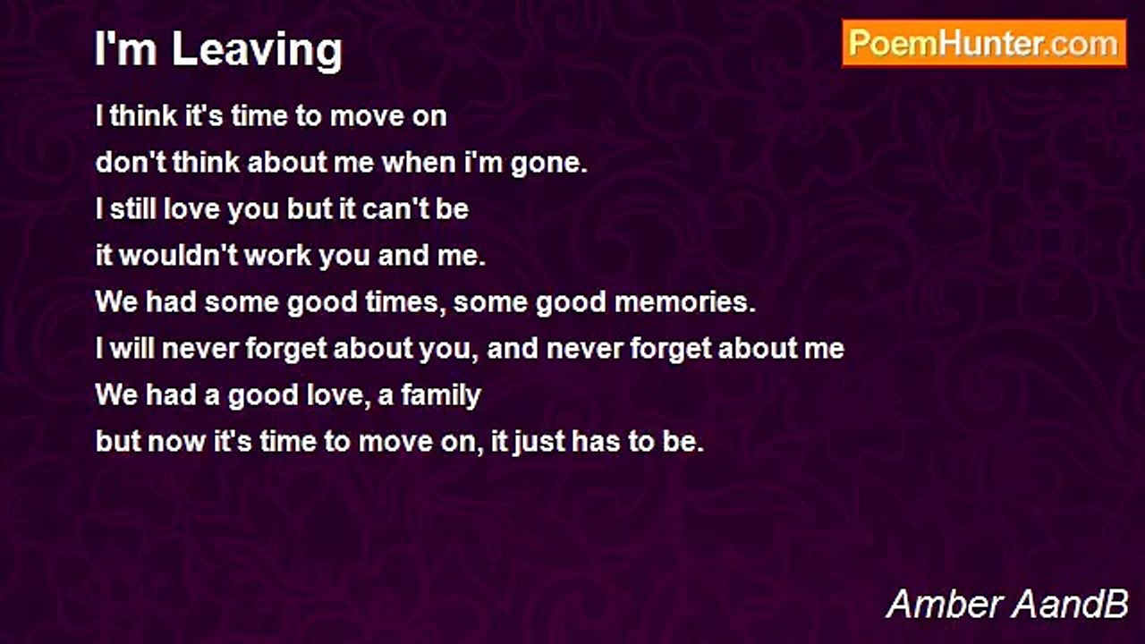 Amber AandB - I'm Leaving