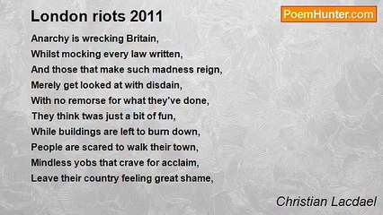 Christian Lacdael - London riots 2011
