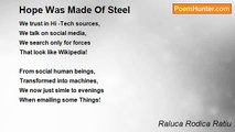 Raluca Rodica Ratiu - Hope Was Made Of Steel