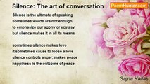 Sajna Kailas - Silence: The art of conversation