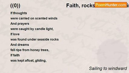 Sailing to windward - ((0))                                Faith, rocks and other rainbows