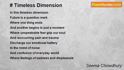 Seema Chowdhury - Timeless Dimension of Life