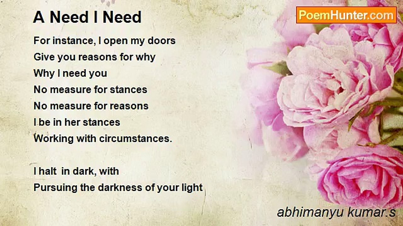 abhimanyu kumar.s - A Need I Need
