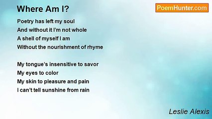 Leslie Alexis - Where Am I?