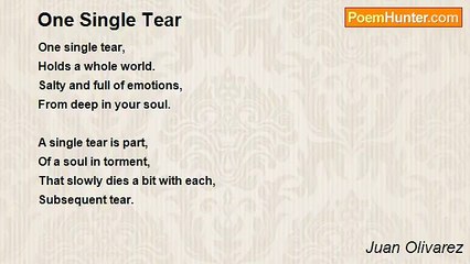 Juan Olivarez - One Single Tear