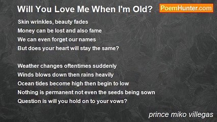 prince miko villegas - Will You Love Me When I'm Old?