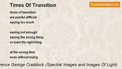 Terence George Craddock (Spectral Images and Images Of Light) - Times Of Transition