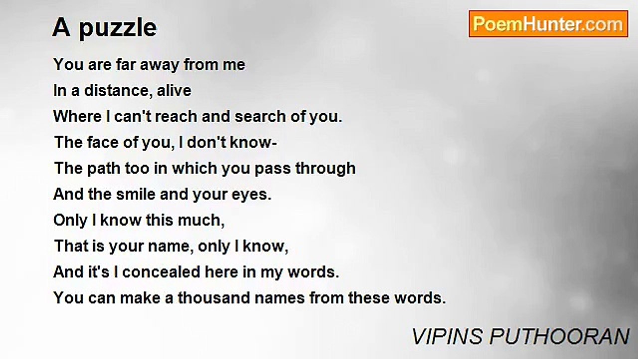 VIPINS PUTHOORAN - A puzzle