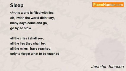 Jennifer Johnson - Sleep