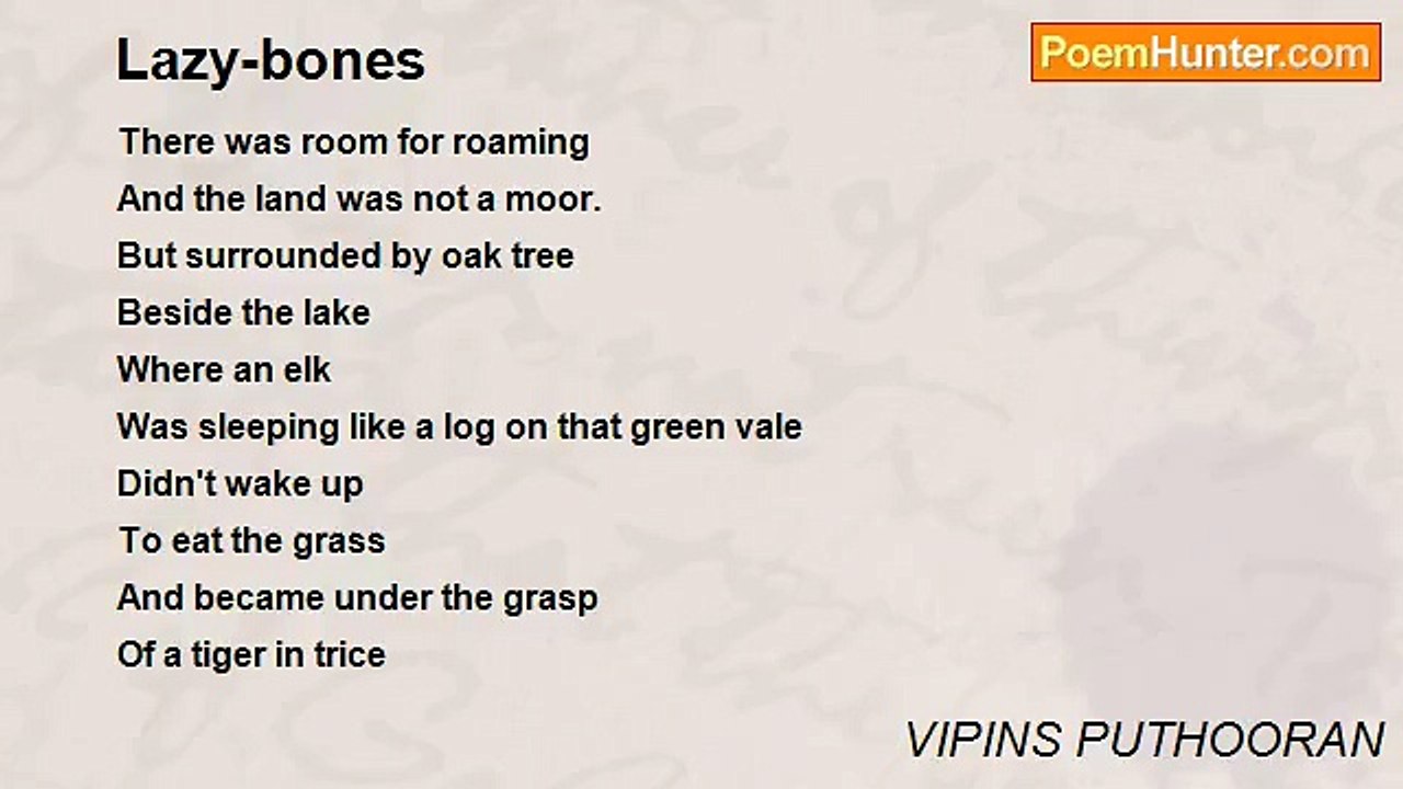VIPINS PUTHOORAN - Lazy-bones