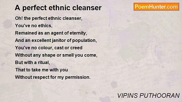 VIPINS PUTHOORAN - A perfect ethnic cleanser