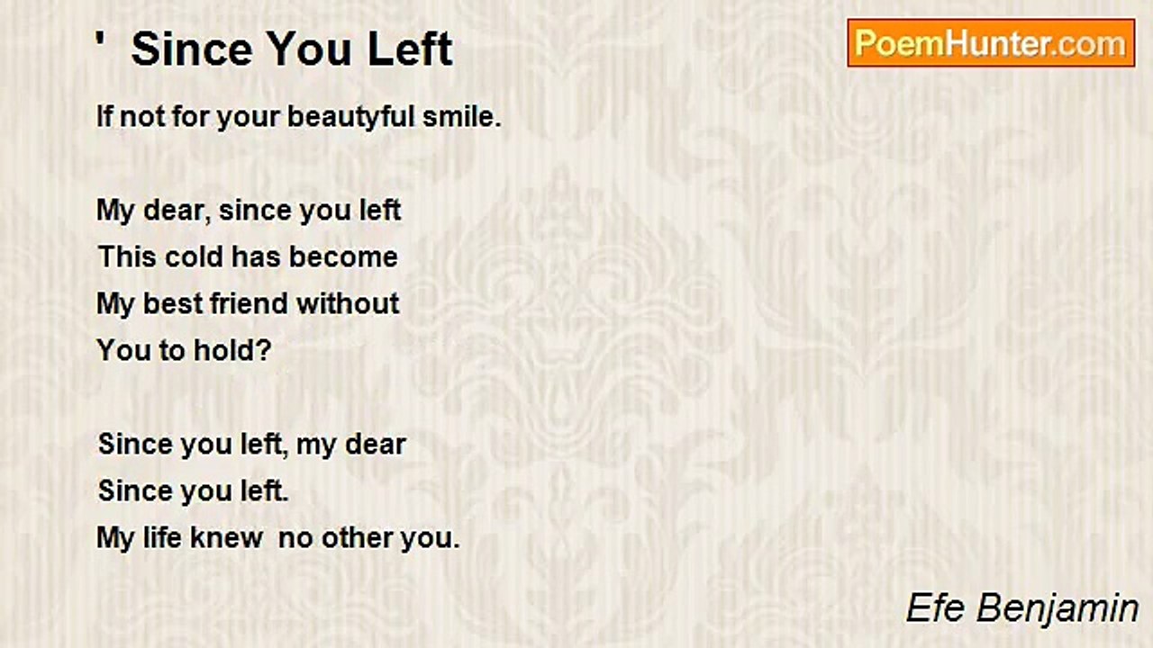 Efe Benjamin - '  Since You Left