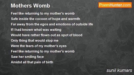 sunil kumars - Mothers Womb