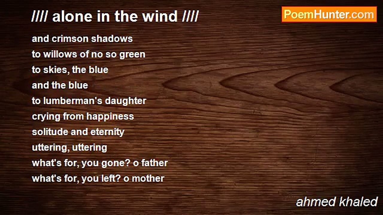 ahmed khaled - //// alone in the wind ////