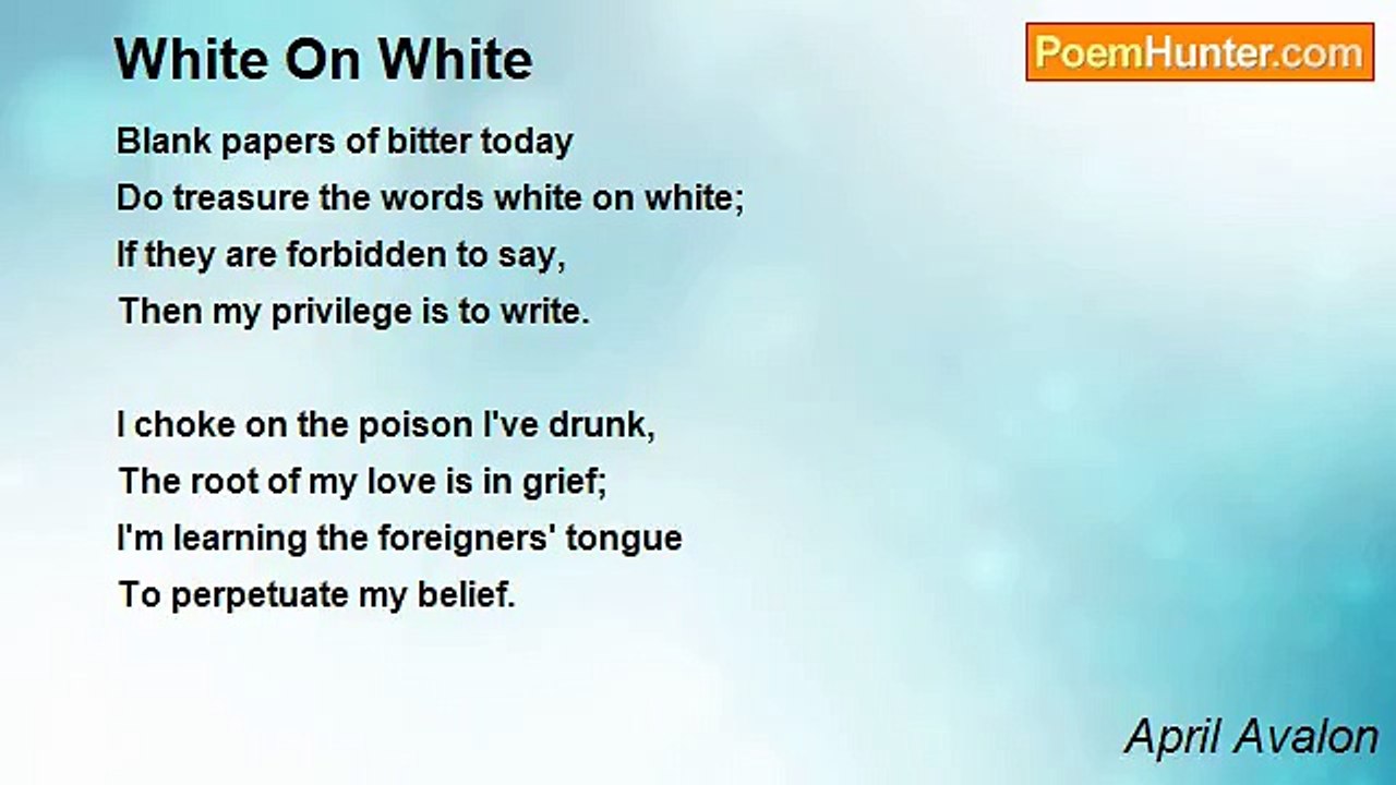 April Avalon - White On White
