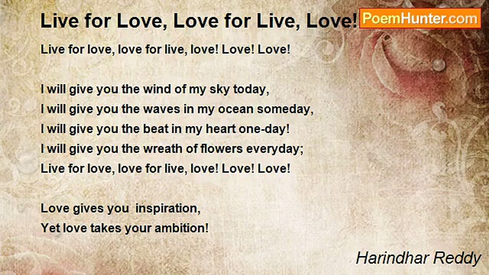 ⁣Harindhar Reddy - Live for Love, Love for Live, Love! Love! Love!