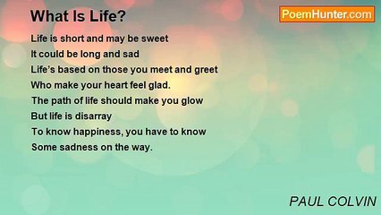 PAUL COLVIN - What Is Life?