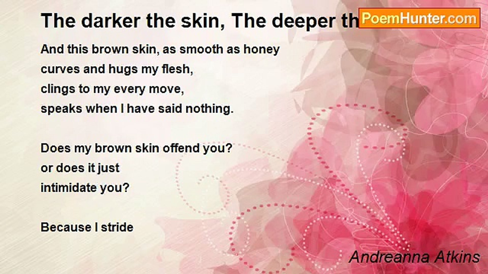 ⁣Andreanna Atkins - The darker the skin, The deeper the roots.