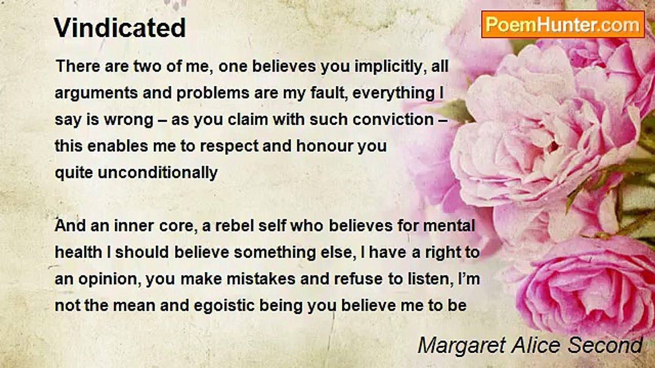 Margaret Alice Second - Vindicated