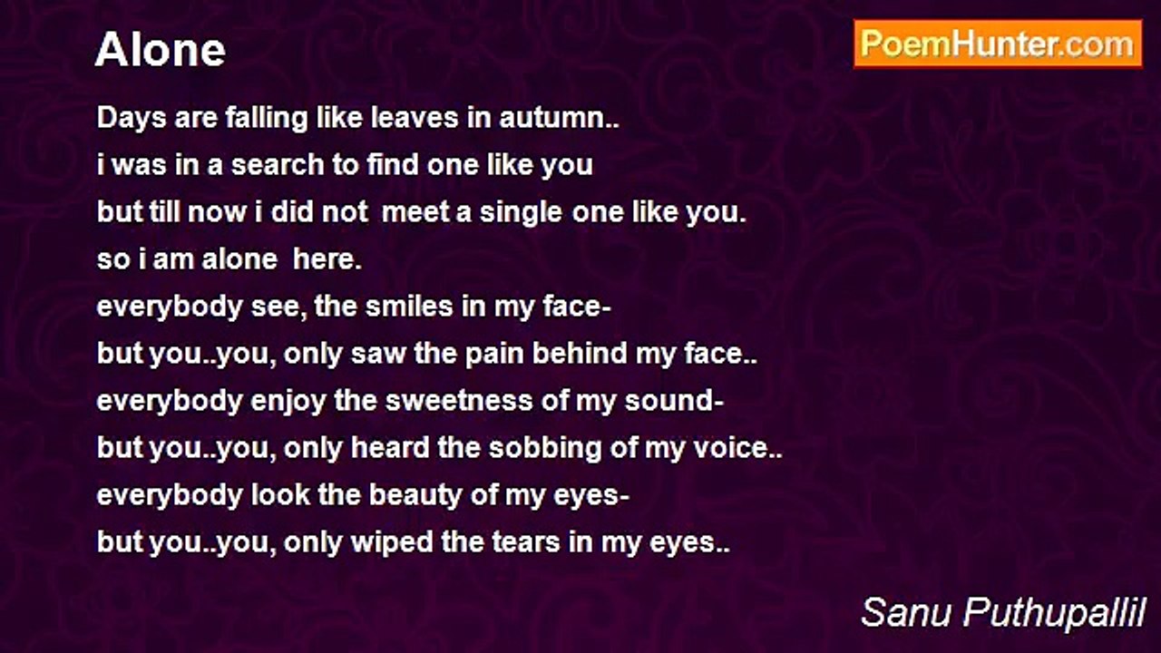Sanu Puthupallil - Alone