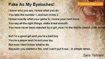 Sara Tehrani - Fake As My Eyelashes!