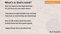 Asif Andalib - What’s in God’s mind?