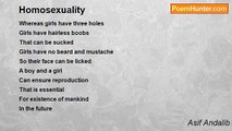 Asif Andalib - Homosexuality