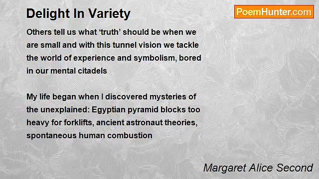 Margaret Alice Second - Delight In Variety