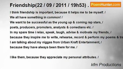 kfm Productions - Friendship(22 / 09 / 2011 / 19h53) .