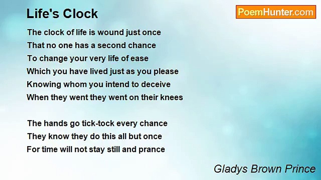 Gladys Brown Prince - Life's Clock