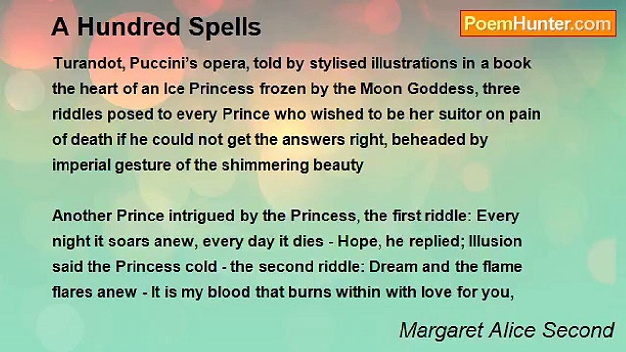 Margaret Alice Second - A Hundred Spells