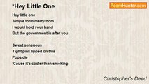 Christopher's Dead - *Hey Little One