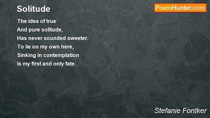 Stefanie Fontker - Solitude