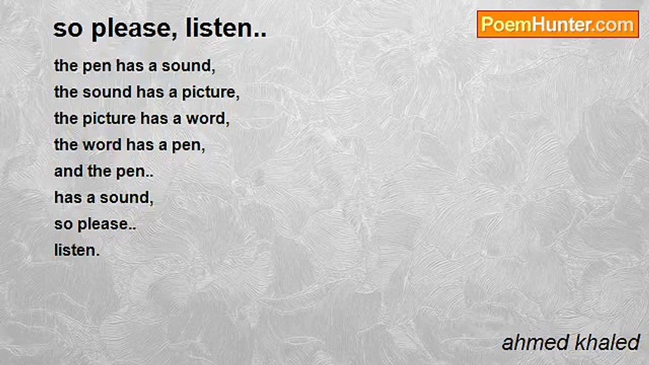 ahmed khaled - so please, listen..