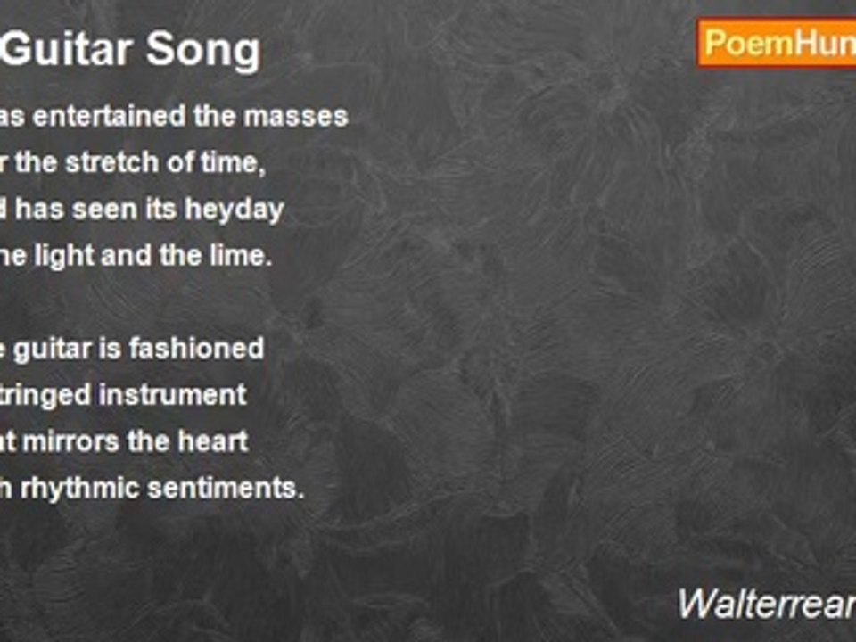 Walterrean Salley - A Guitar Song