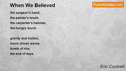 Eric Cockrell - When We Believed