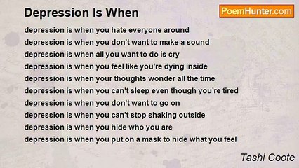 Tashi Coote - Depression Is When