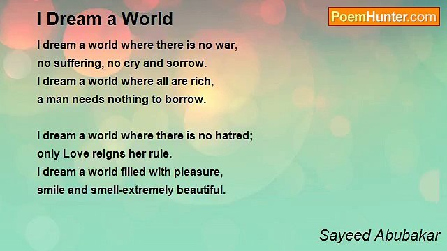 Sayeed Abubakar - I Dream a World