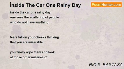 RIC S. BASTASA - İnside The Car One Rainy Day