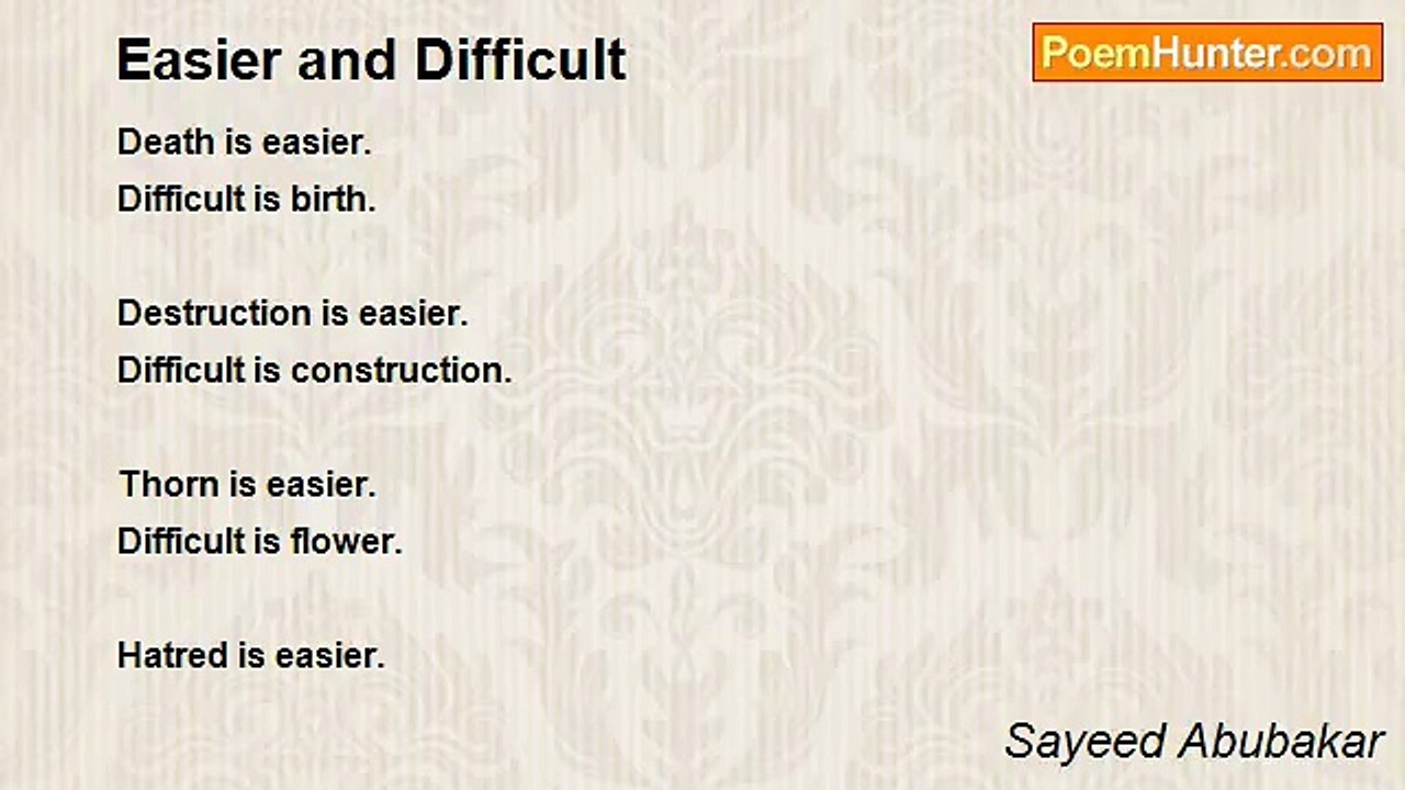Sayeed Abubakar - Easier and Difficult