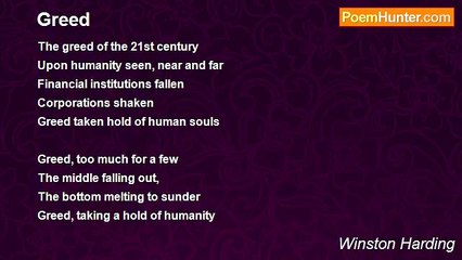 Winston Harding - Greed