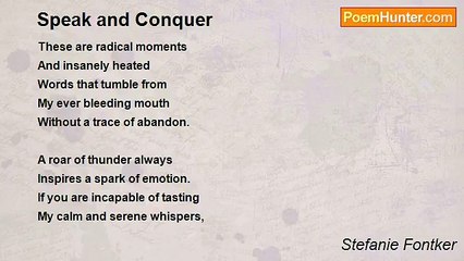 Stefanie Fontker - Speak and Conquer