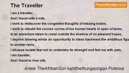 Anele TheAfrikanSon kaMthethungqongqo Potelwa - The Traveller