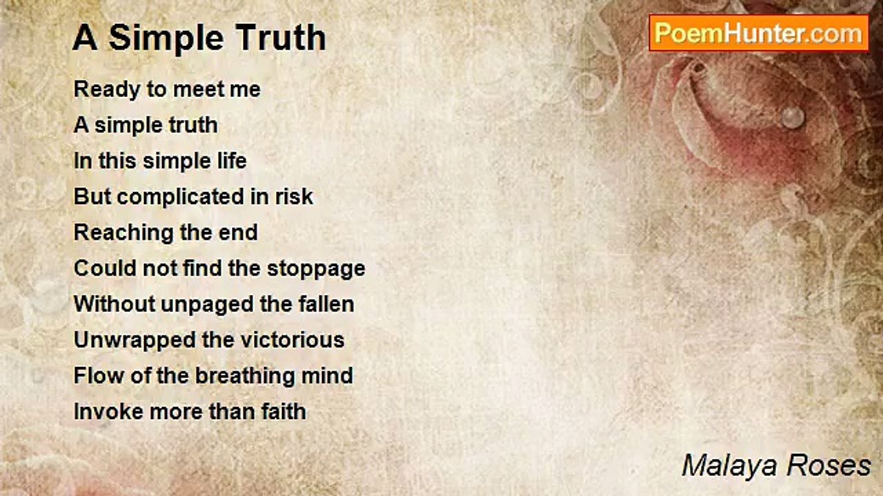 Malaya Roses - A Simple Truth