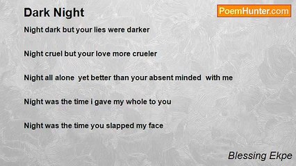 Blessing Ekpe - Dark Night