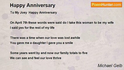Michael Gelb - Happy Anniversary