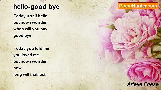 Arielle Friese - hello-good bye